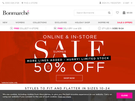 Bonmarch&eacute; Catalogue Website