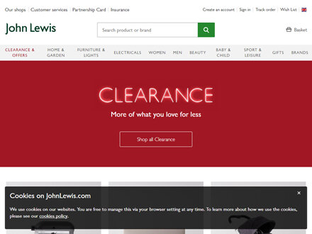 John Lewis Catalogue Website